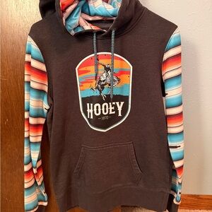 Hooey Multicolor Striped Sleeve Hoodie